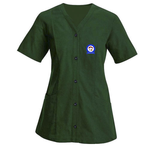 Green Janitorial uniform cardigan